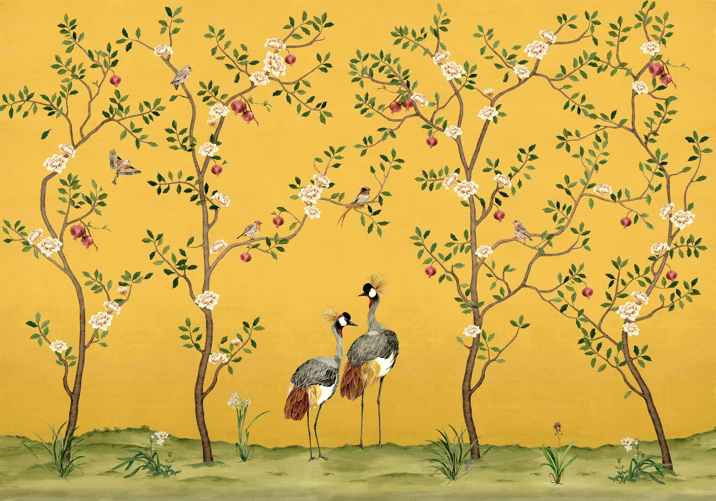 Crowned Crane, Amber, Coordonne